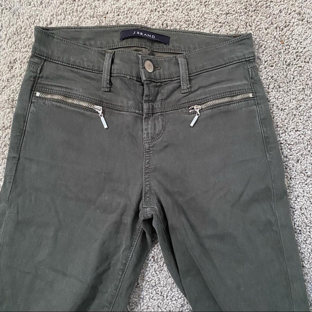 J Brand Miranda Zip Skinny in Caledon Green - Picture 12 of 12